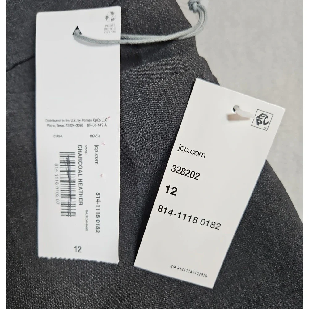 Liz Claiborne Womens Gray Audra Straight Leg Career Slacks Size 12 NWT